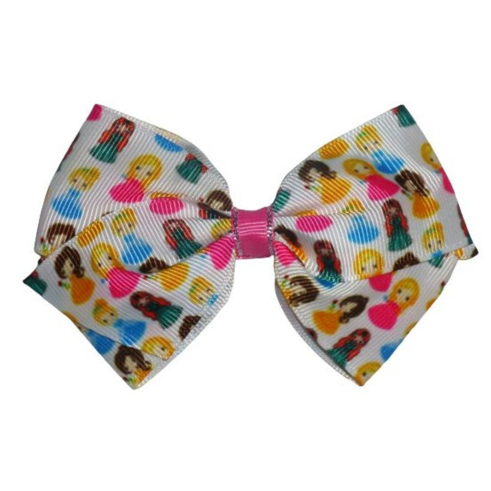 Princess Belle Aurora Cinderella Girls 4-Inch Hair Bow Clip